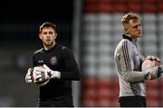 18 October 2021; Bohemians goalkeepers Stephen McGuinness, left, and James Talbot before the SSE Airtricity League Premier Division match between Shamrock Rovers and Bohemians at Tallaght Stadium in Dublin. Photo by Seb Daly/Sportsfile