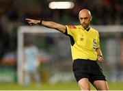 18 October 2021; Referee Neil Doyle during the SSE Airtricity League Premier Division match between Shamrock Rovers and Bohemians at Tallaght Stadium in Dublin. Photo by Seb Daly/Sportsfile