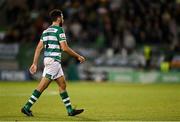 18 October 2021; Roberto Lopes of Shamrock Rovers leaves the pitch after being sent off during the SSE Airtricity League Premier Division match between Shamrock Rovers and Bohemians at Tallaght Stadium in Dublin. Photo by Seb Daly/Sportsfile
