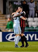18 October 2021; Bohemians goalkeeper Stephen McGuinness and Rob Cornwall during the SSE Airtricity League Premier Division match between Shamrock Rovers and Bohemians at Tallaght Stadium in Dublin. Photo by Seb Daly/Sportsfile