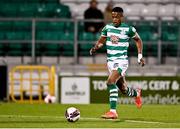 18 October 2021; Aidomo Emakhu of Shamrock Rovers during the SSE Airtricity League Premier Division match between Shamrock Rovers and Bohemians at Tallaght Stadium in Dublin. Photo by Seb Daly/Sportsfile