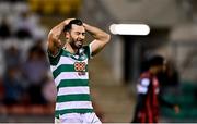 18 October 2021; Richie Towell of Shamrock Rovers during the SSE Airtricity League Premier Division match between Shamrock Rovers and Bohemians at Tallaght Stadium in Dublin. Photo by Seb Daly/Sportsfile