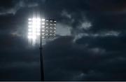 15 October 2021; A general view of the stadium floodlights before the United Rugby Championship match between Ulster and Emirates Lions at Kingspan Stadium in Belfast. Photo by Ramsey Cardy/Sportsfile