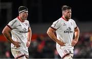 15 October 2021; David McCann, left, and Alan O'Connor of Ulster during the United Rugby Championship match between Ulster and Emirates Lions at Kingspan Stadium in Belfast. Photo by Ramsey Cardy/Sportsfile