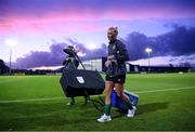 19 October 2021; Saoirse Noonan, right, and Jamie Finn during a Republic of Ireland training session at the FAI National Training Centre in Abbotstown, Dublin. Photo by Stephen McCarthy/Sportsfile