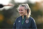 19 October 2021; Louise Quinn during a Republic of Ireland training session at the FAI National Training Centre in Abbotstown, Dublin. Photo by Stephen McCarthy/Sportsfile