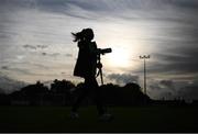 19 October 2021; Digital media coordinator Alice Linehan during a Republic of Ireland training session at the FAI National Training Centre in Abbotstown, Dublin. Photo by Stephen McCarthy/Sportsfile