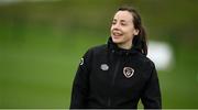 18 October 2021; Physiotherapist Angela Kenneally during a Republic of Ireland training session at the FAI National Training Centre in Abbotstown, Dublin. Photo by Stephen McCarthy/Sportsfile