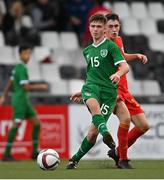 19 October 2021; Leo Healy of Republic of Ireland during the Victory Shield match between Wales and Republic of Ireland at Seaview in Belfast. Photo by Ramsey Cardy/Sportsfile