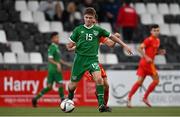 19 October 2021; Leo Healy of Republic of Ireland during the Victory Shield match between Wales and Republic of Ireland at Seaview in Belfast. Photo by Ramsey Cardy/Sportsfile