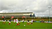 20 October 2021; Switzerland players warm up before the UEFA Women's U19 Championship Qualifier match between Switzerland and Northern Ireland at Jackman Park in Limerick. Photo by Eóin Noonan/Sportsfile