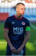 20 October 2021; St Patrick’s Athletic captain Adam Murphy before the UEFA Youth League first round second leg match between Crvena Zvezda and St Patrick’s Athletic at Cukaricki Stadium in Belgrade, Serbia. Photo by Nikola Krstic/Sportsfile