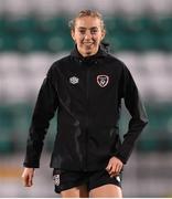 20 October 2021; Megan Connolly during a Republic of Ireland training session at Tallaght Stadium in Dublin. Photo by Stephen McCarthy/Sportsfile