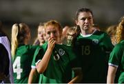 20 October 2021; Shauna Brennan of Republic of Ireland after the UEFA Women's U19 Championship Qualifier match between Republic of Ireland and England at Markets Field in Limerick. Photo by Eóin Noonan/Sportsfile