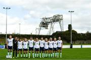 20 October 2021; Northern Ireland team before the UEFA Women's U19 Championship Qualifier match between Switzerland and Northern Ireland at Jackman Park in Limerick. Photo by Eóin Noonan/Sportsfile