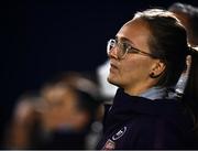 20 October 2021; England head coach Gemma Davies before the UEFA Women's U19 Championship Qualifier match between Republic of Ireland and England at Markets Field in Limerick. Photo by Eóin Noonan/Sportsfile