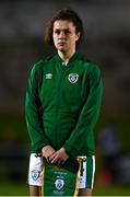 20 October 2021; Della Doherty of Republic of Ireland before the UEFA Women's U19 Championship Qualifier match between Republic of Ireland and England at Markets Field in Limerick. Photo by Eóin Noonan/Sportsfile