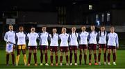 20 October 2021; England team before the UEFA Women's U19 Championship Qualifier match between Republic of Ireland and England at Markets Field in Limerick. Photo by Eóin Noonan/Sportsfile