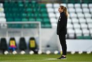 21 October 2021; Megan Connolly of Republic of Ireland prior to the FIFA Women's World Cup 2023 qualifier group A match between Republic of Ireland and Sweden at Tallaght Stadium in Dublin. Photo by Eóin Noonan/Sportsfile