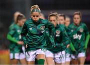 21 October 2021; Denise O'Sullivan of Republic of Ireland warms up prior to the FIFA Women's World Cup 2023 qualifier group A match between Republic of Ireland and Sweden at Tallaght Stadium in Dublin. Photo by Stephen McCarthy/Sportsfile