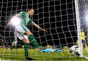 21 October 2021; Áine O'Gorman of Republic of Ireland reacts after her side conceded to Sweden's first goal during the FIFA Women's World Cup 2023 qualifier group A match between Republic of Ireland and Sweden at Tallaght Stadium in Dublin. Photo by Stephen McCarthy/Sportsfile