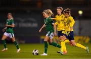 21 October 2021; Denise O'Sullivan of Republic of Ireland in action against Filippa Angeldahl of Sweden during the FIFA Women's World Cup 2023 qualifier group A match between Republic of Ireland and Sweden at Tallaght Stadium in Dublin. Photo by Stephen McCarthy/Sportsfile