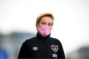 21 October 2021; Republic of Ireland manager Vera Pauw before the FIFA Women's World Cup 2023 qualifier group A match between Republic of Ireland and Sweden at Tallaght Stadium in Dublin. Photo by Stephen McCarthy/Sportsfile