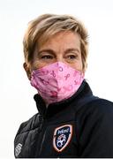 21 October 2021; Republic of Ireland manager Vera Pauw before the FIFA Women's World Cup 2023 qualifier group A match between Republic of Ireland and Sweden at Tallaght Stadium in Dublin. Photo by Stephen McCarthy/Sportsfile