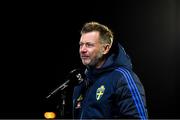 21 October 2021; Sweden head coach Peter Gerhardsson following the FIFA Women's World Cup 2023 qualifier group A match between Republic of Ireland and Sweden at Tallaght Stadium in Dublin. Photo by Stephen McCarthy/Sportsfile