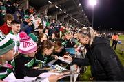 21 October 2021; Louise Quinn of Republic of Ireland with supporters following the FIFA Women's World Cup 2023 qualifier group A match between Republic of Ireland and Sweden at Tallaght Stadium in Dublin. Photo by Stephen McCarthy/Sportsfile