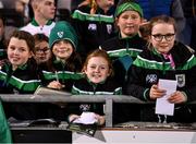 21 October 2021; Supporters following the FIFA Women's World Cup 2023 qualifier group A match between Republic of Ireland and Sweden at Tallaght Stadium in Dublin. Photo by Stephen McCarthy/Sportsfile