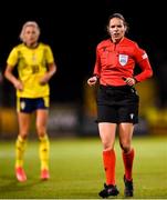 21 October 2021; Referee Deborah Anex during the FIFA Women's World Cup 2023 qualifier group A match between Republic of Ireland and Sweden at Tallaght Stadium in Dublin. Photo by Stephen McCarthy/Sportsfile
