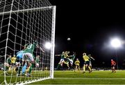 21 October 2021; Magdalena Eriksson of Sweden in action against Louise Quinn, left, and Lucy Quinn of Republic of Ireland during the FIFA Women's World Cup 2023 qualifier group A match between Republic of Ireland and Sweden at Tallaght Stadium in Dublin. Photo by Stephen McCarthy/Sportsfile