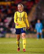 21 October 2021; Amanda Ilestedt of Sweden during the FIFA Women's World Cup 2023 qualifier group A match between Republic of Ireland and Sweden at Tallaght Stadium in Dublin. Photo by Stephen McCarthy/Sportsfile