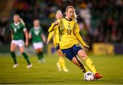 21 October 2021; Amanda Ilestedt of Sweden during the FIFA Women's World Cup 2023 qualifier group A match between Republic of Ireland and Sweden at Tallaght Stadium in Dublin. Photo by Stephen McCarthy/Sportsfile