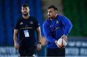 22 October 2021; Rónan Kelleher, right, and Caelan Doris of Leinster before the United Rugby Championship match between Glasgow Warriors and Leinster at Scotstoun Stadium in Glasgow, Scotland. Photo by Harry Murphy/Sportsfile