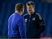 22 October 2021; Josh van der Flier, left, and Tadhg Furlong of Leinster before the United Rugby Championship match between Glasgow Warriors and Leinster at Scotstoun Stadium in Glasgow, Scotland. Photo by Harry Murphy/Sportsfile