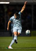 22 October 2021; Ross Byrne of Leinster kicks a conversion during the United Rugby Championship match between Glasgow Warriors and Leinster at Scotstoun Stadium in Glasgow, Scotland. Photo by Harry Murphy/Sportsfile