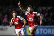 22 October 2021; Billy King of St Patrick's Athletic celebrates after scoring his side's first goal during the Extra.ie FAI Cup Semi-Final match between St Patrick's Athletic and Dundalk at Richmond Park in Dublin. Photo by Ben McShane/Sportsfile