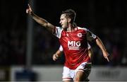 22 October 2021; Billy King of St Patrick's Athletic celebrates after scoring his side's first goal during the Extra.ie FAI Cup Semi-Final match between St Patrick's Athletic and Dundalk at Richmond Park in Dublin. Photo by Ben McShane/Sportsfile