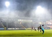 22 October 2021; Dundalk goalkeeper Peter Cherrie makes a save during the Extra.ie FAI Cup Semi-Final match between St Patrick's Athletic and Dundalk at Richmond Park in Dublin. Photo by Ben McShane/Sportsfile