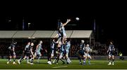 22 October 2021; Ryan Baird of Leinster and Richie Gray of Glasgow Warriors contest a lineout during the United Rugby Championship match between Glasgow Warriors and Leinster at Scotstoun Stadium in Glasgow, Scotland. Photo by Harry Murphy/Sportsfile