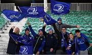 22 October 2021; Leinster supporters celebrate after the United Rugby Championship match between Glasgow Warriors and Leinster at Scotstoun Stadium in Glasgow, Scotland. Photo by Harry Murphy/Sportsfile