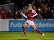 22 October 2021; Darragh Burns of St Patrick's Athletic celebrates after scoring his side's third goal during the Extra.ie FAI Cup semi-final match between St Patrick's Athletic and Dundalk at Richmond Park in Dublin. Photo by Seb Daly/Sportsfile