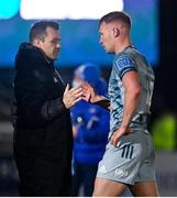 22 October 2021; Cian Healy, left, and Ciarán Frawley of Leinster after the United Rugby Championship match between Glasgow Warriors and Leinster at Scotstoun Stadium in Glasgow, Scotland. Photo by Harry Murphy/Sportsfile