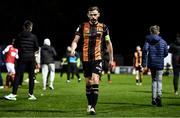 22 October 2021; Andy Boyle of Dundalk reacts after his side's defeat in the Extra.ie FAI Cup Semi-Final match between St Patrick's Athletic and Dundalk at Richmond Park in Dublin. Photo by Ben McShane/Sportsfile