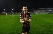 22 October 2021; Andy Lyons of Bohemians celebrates following the Extra.ie FAI Cup Semi-Final match between Bohemians and Waterford at Dalymount Park in Dublin. Photo by Stephen McCarthy/Sportsfile