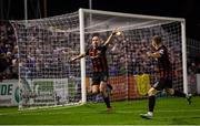 22 October 2021; Georgie Kelly of Bohemians celebrates after scoring his side's goal during the Extra.ie FAI Cup Semi-Final match between Bohemians and Waterford at Dalymount Park in Dublin. Photo by Stephen McCarthy/Sportsfile