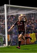 22 October 2021; Georgie Kelly of Bohemians celebrates after scoring his side's goal during the Extra.ie FAI Cup Semi-Final match between Bohemians and Waterford at Dalymount Park in Dublin. Photo by Stephen McCarthy/Sportsfile