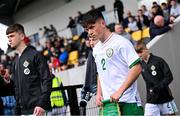22 October 2021; Sean Mackey of Republic of Ireland before the Victory Shield match between Northern Ireland and Republic of Ireland at Blanchflower Park in Belfast. Photo by Ramsey Cardy/Sportsfile
